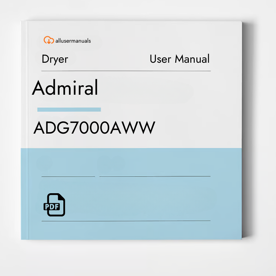 Admiral Dryer ADG7000AWW Manual