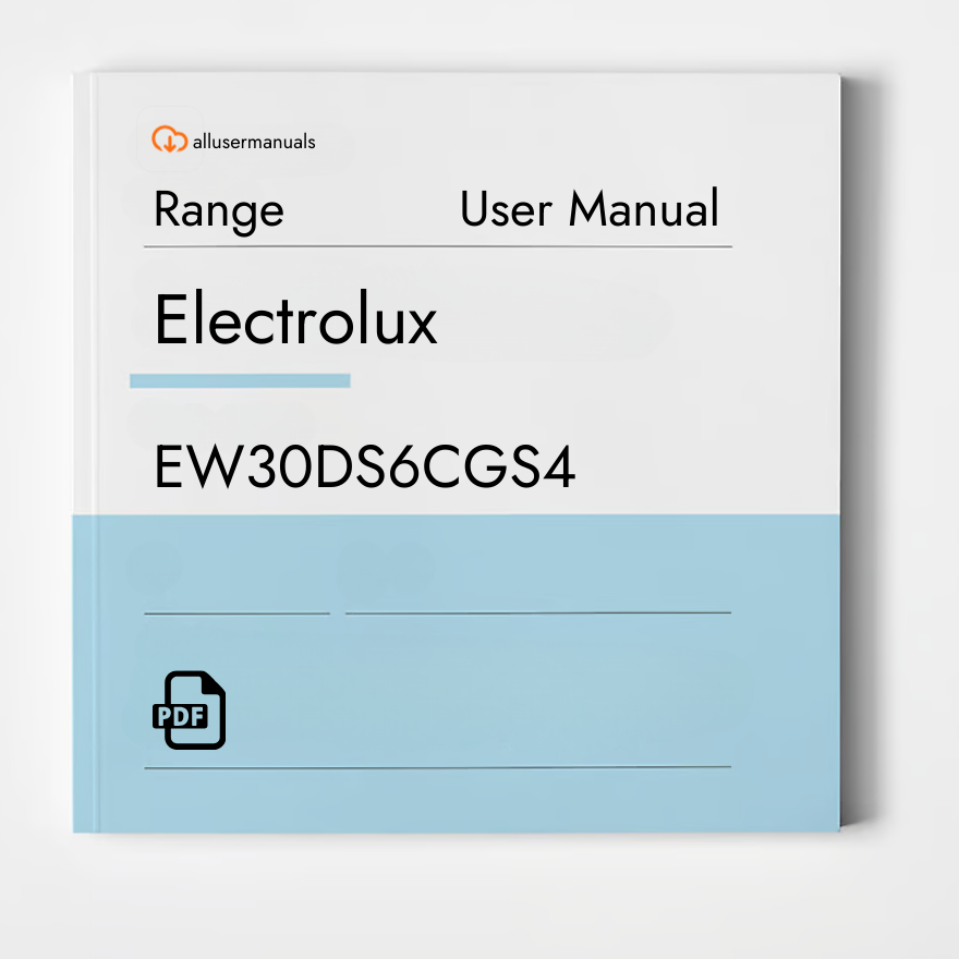 Electrolux Range EW30DS6CGS4 Manual