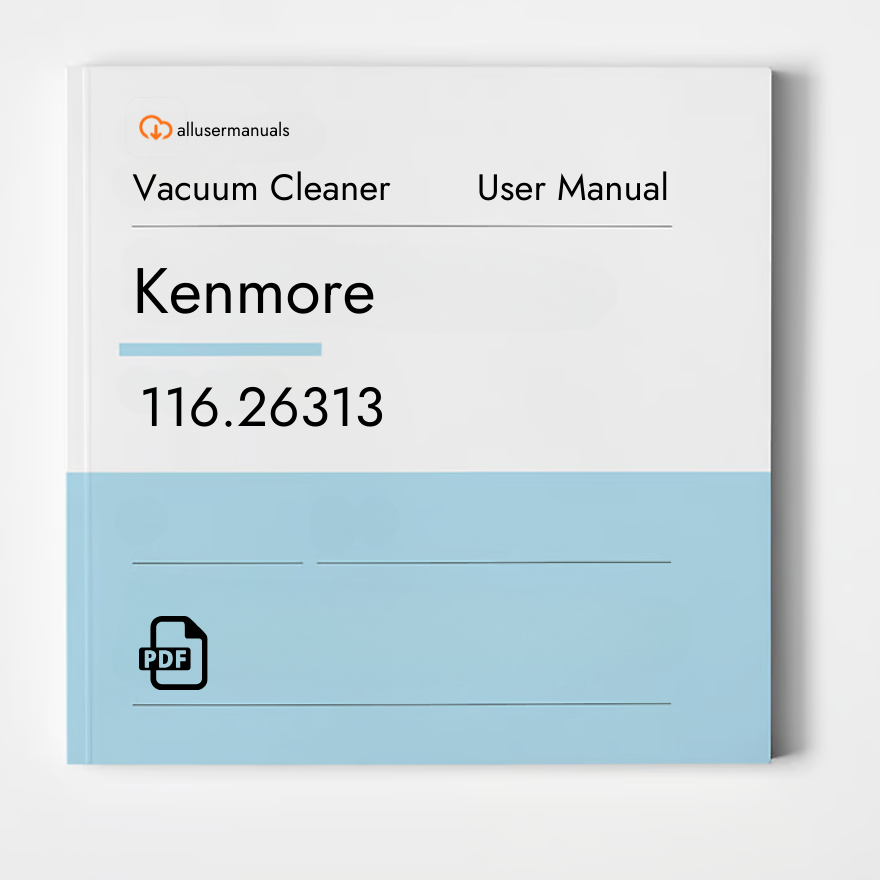 Kenmore Vacuum 116.26313 Manual