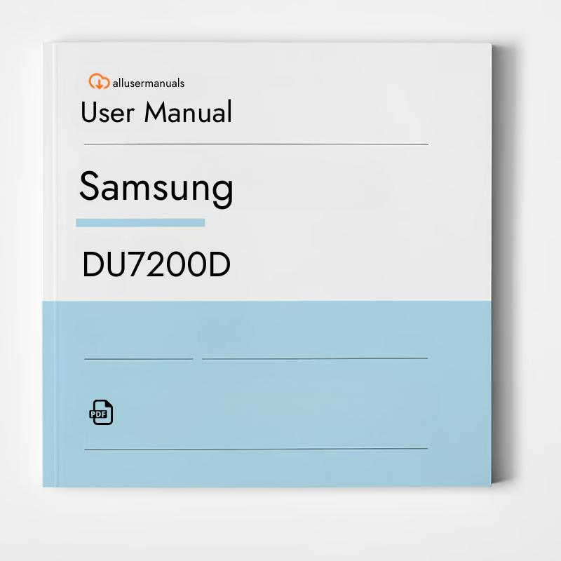 Samsung Television DU7200D Manual