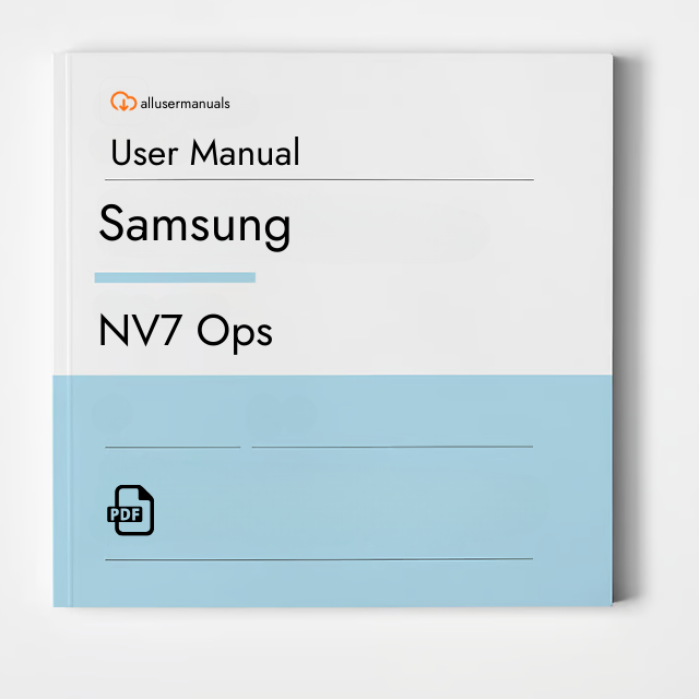 Samsung Camera NV7 Ops Manual