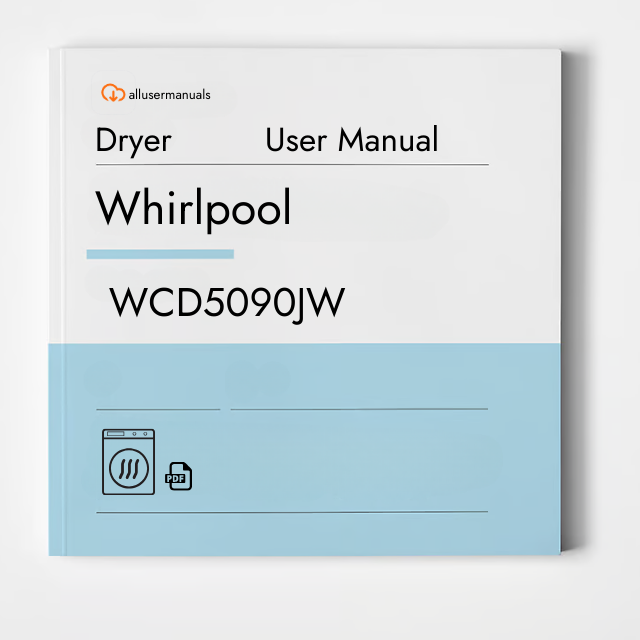 Whirlpool Dryer WCD5090JW Manual