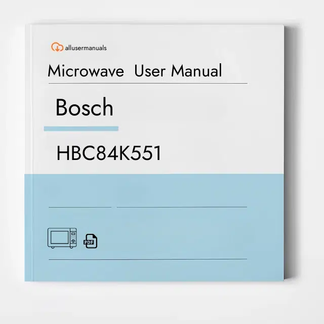 Bosch Microwave HBC84K551 Manual