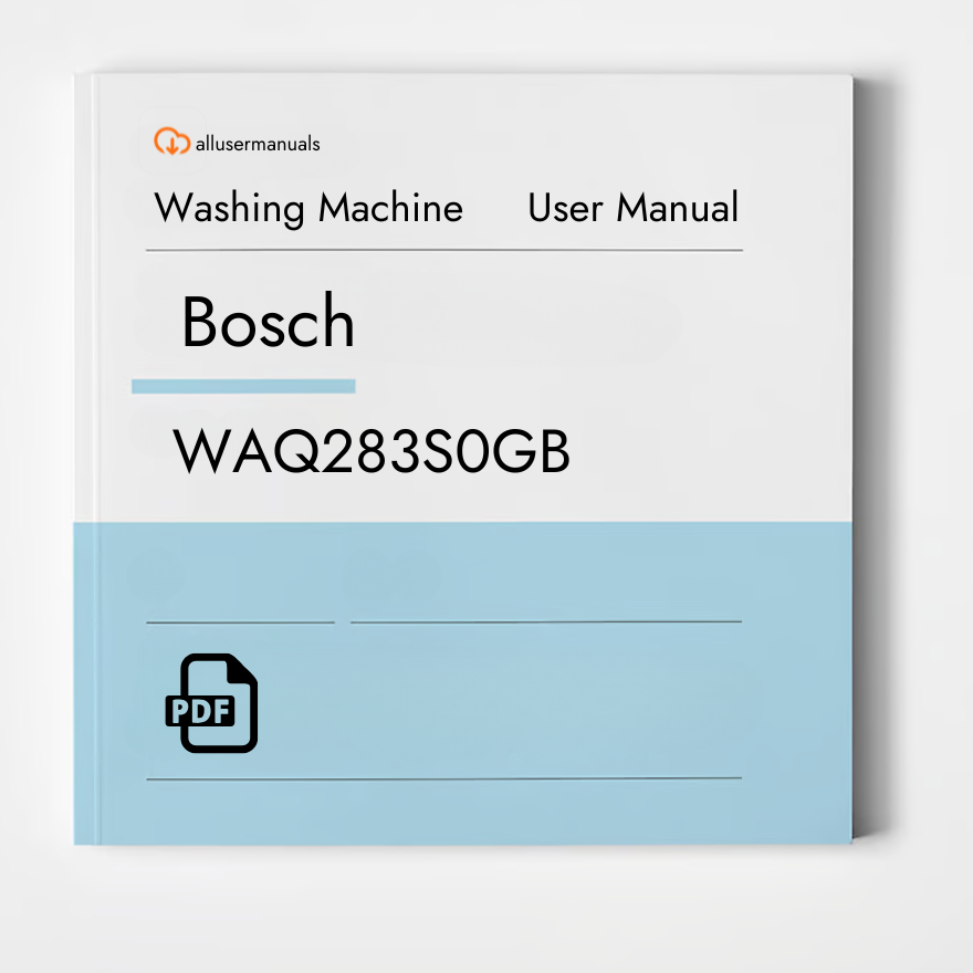 Bosch Washing Machine WAQ283S0GB Manual
