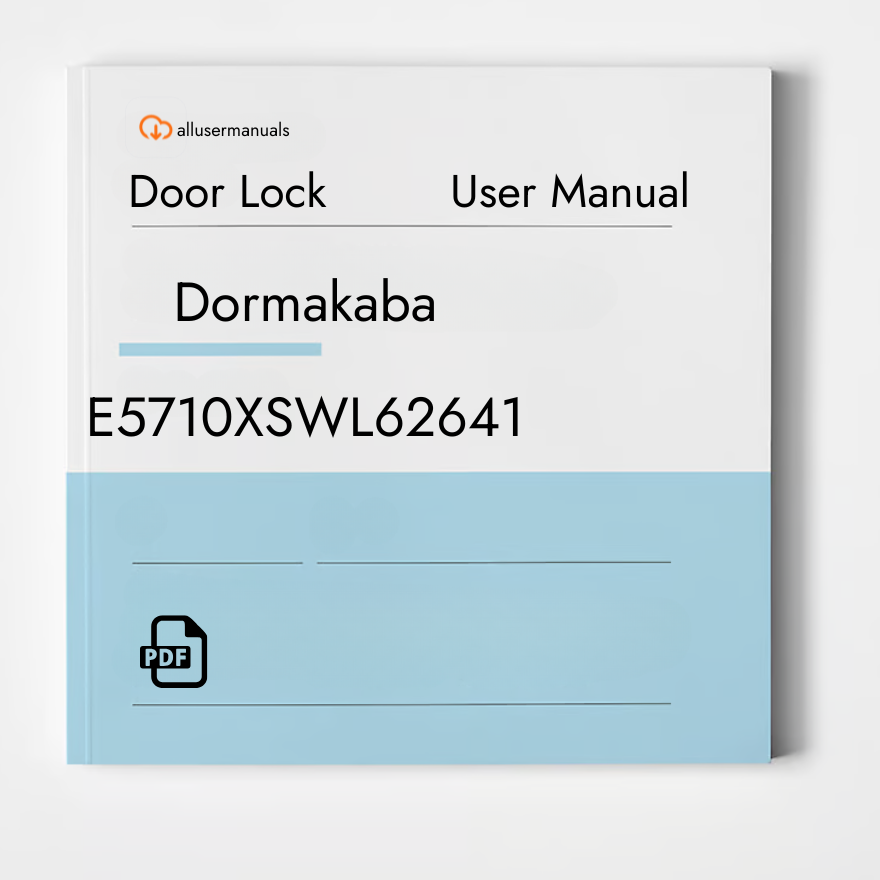 Dormakaba Door Lock E5710XSWL62641 Manual