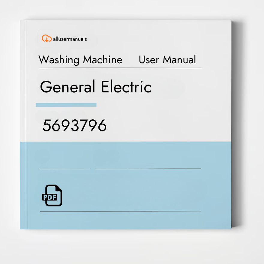 GE Washing Machine 5693796 Manual