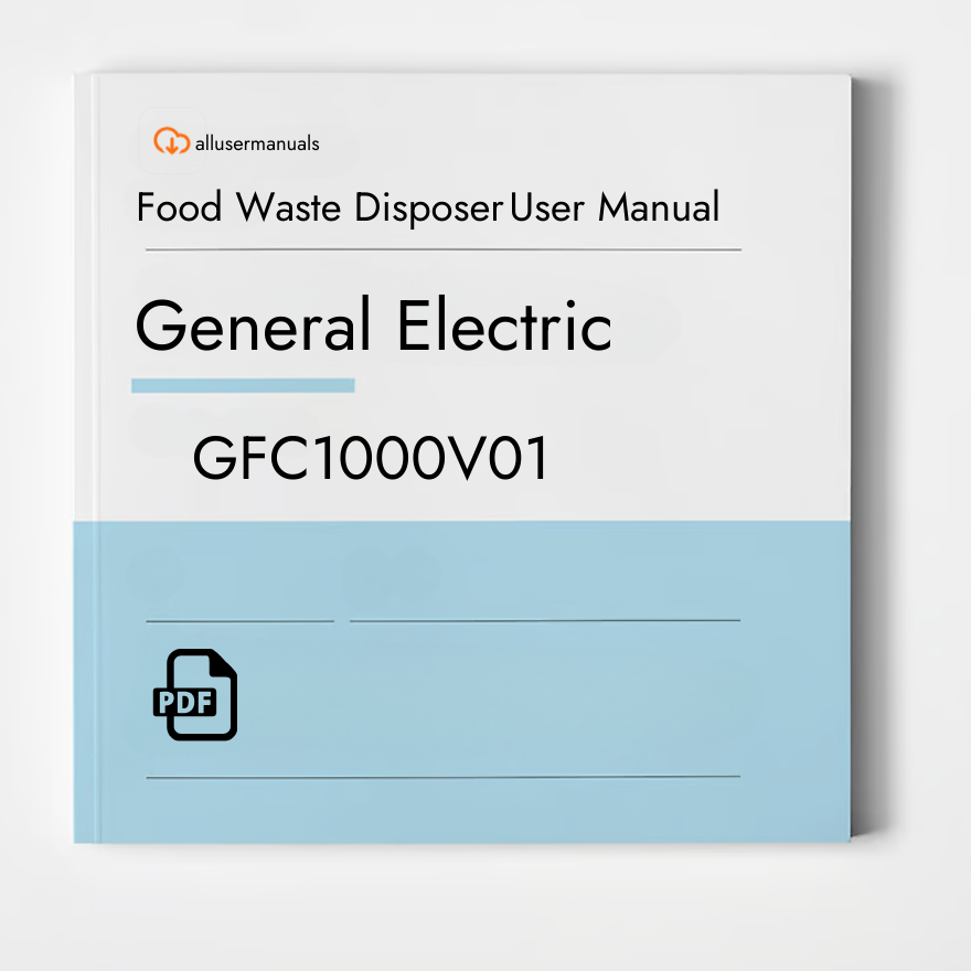 GE Garbage Disposal GFC1000V01 Manual
