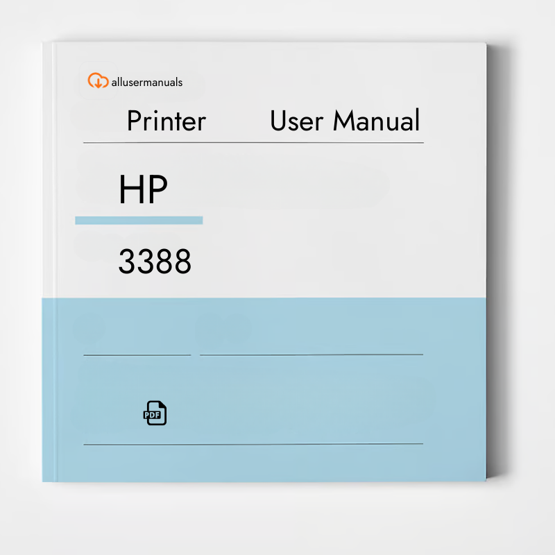 HP Printer MFP 3388 Manual