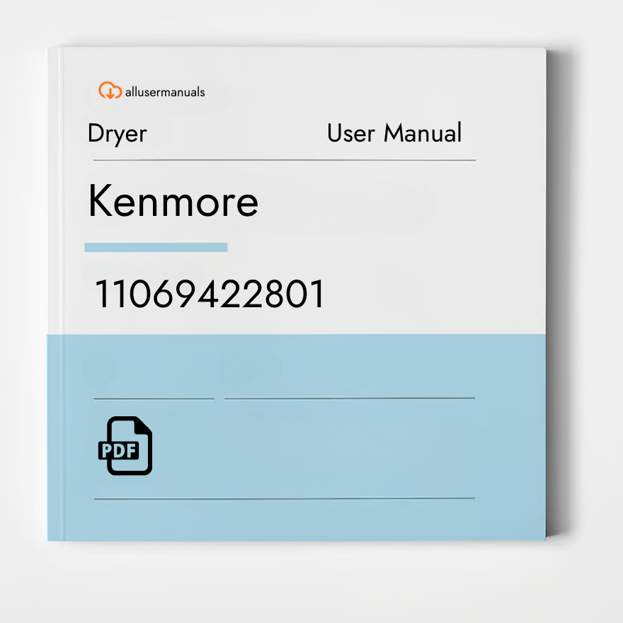Kenmore Dryer 11069822801 Manual