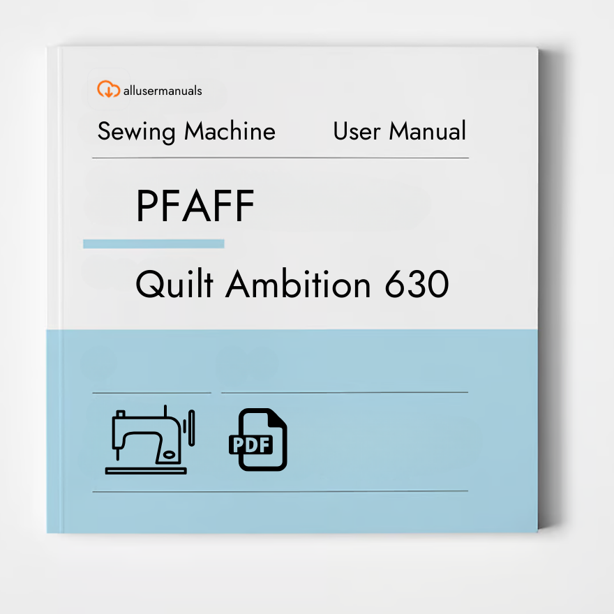 PFAFF Sewing Machine Quilt Ambition 630 Manual