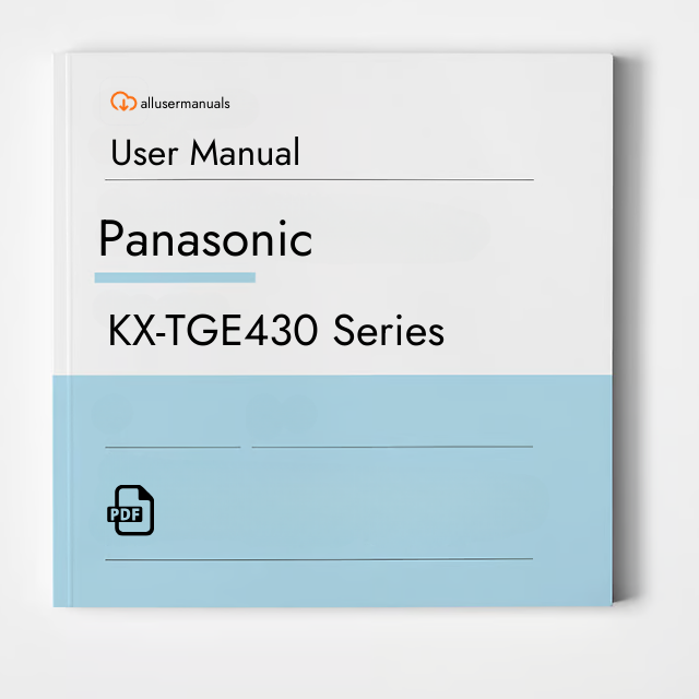 Panasonic Phone KX-TGE430 Series Manual