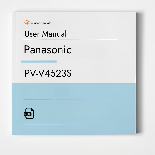 Panasonic Video Recorder PV-V4523S Manual