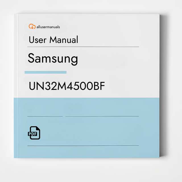 Samsung Television UN32M4500BF Manual