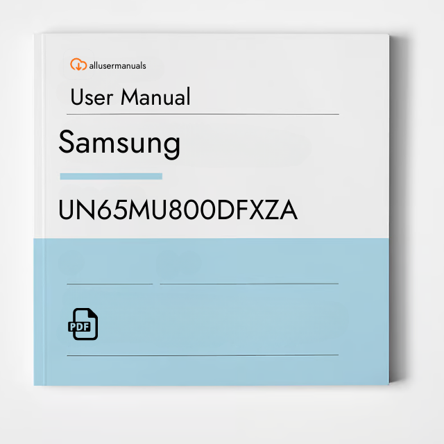 Samsung Television UN65MU800DFXZA Manual