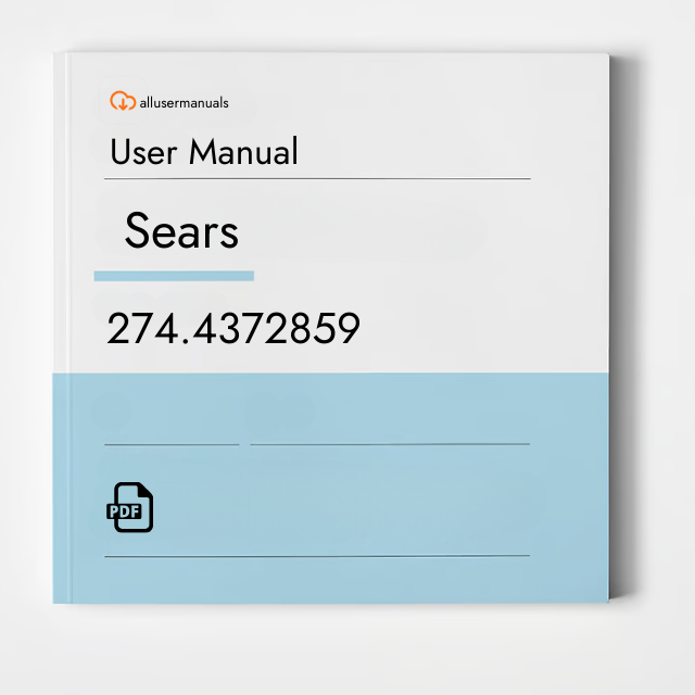 Sears Television 274.4372859 Manual