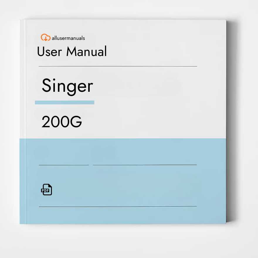 Singer Sewing Machine 200G Manual