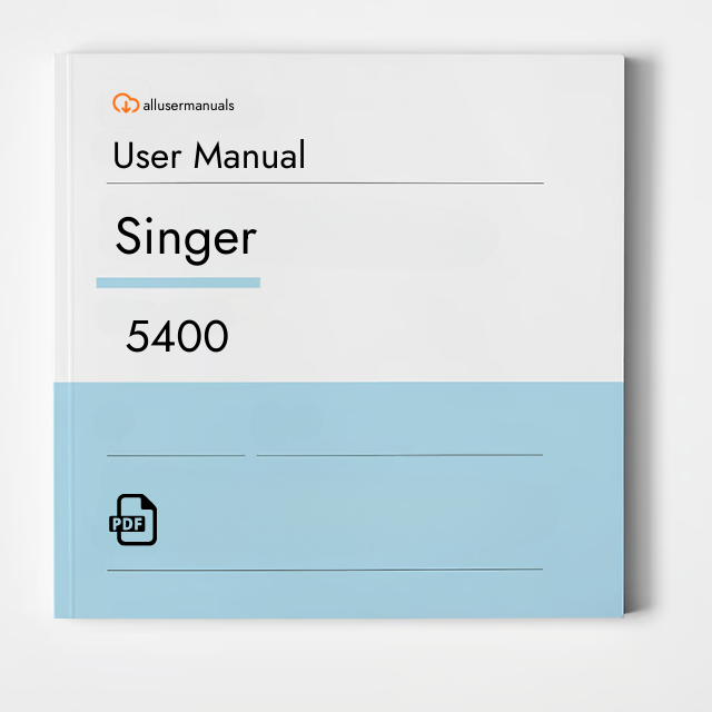 Singer Sewing Machine 5400 Manual