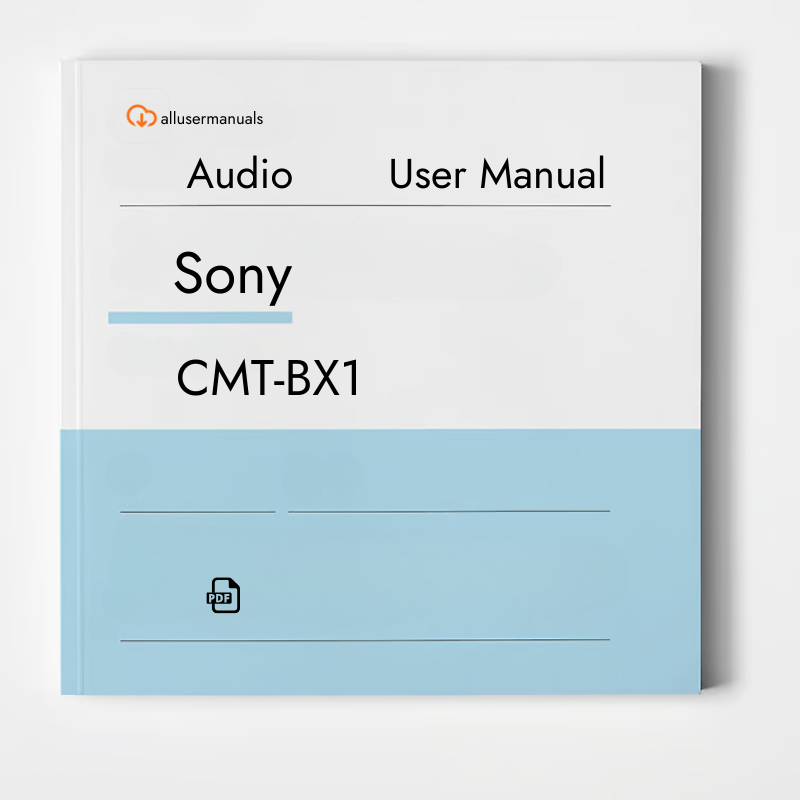 Sony Audio Equipment CMT-CPX1 Manual