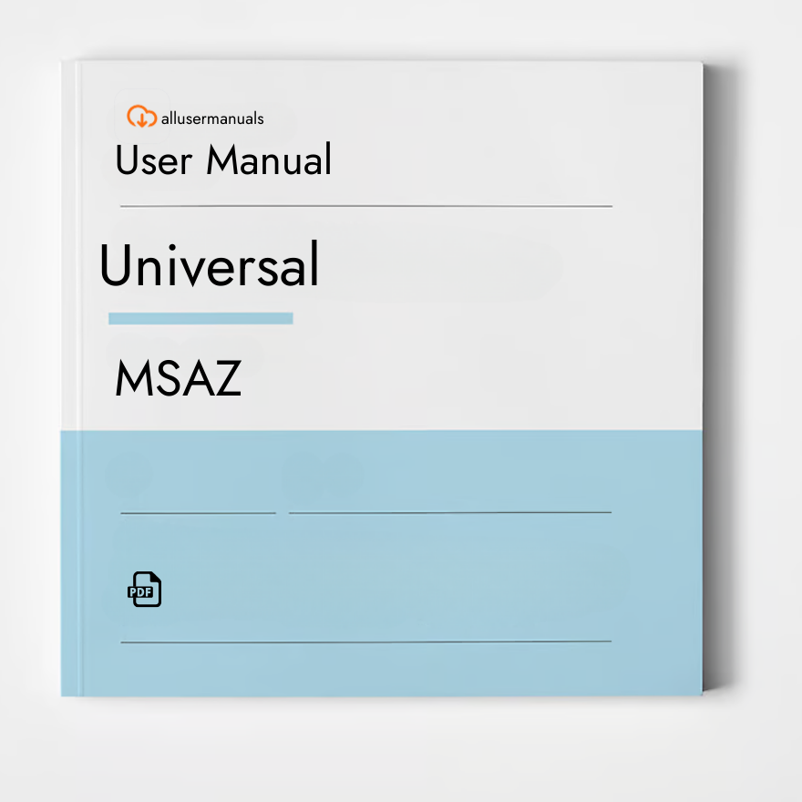 Universal Sewing Machine MSAZ Manual