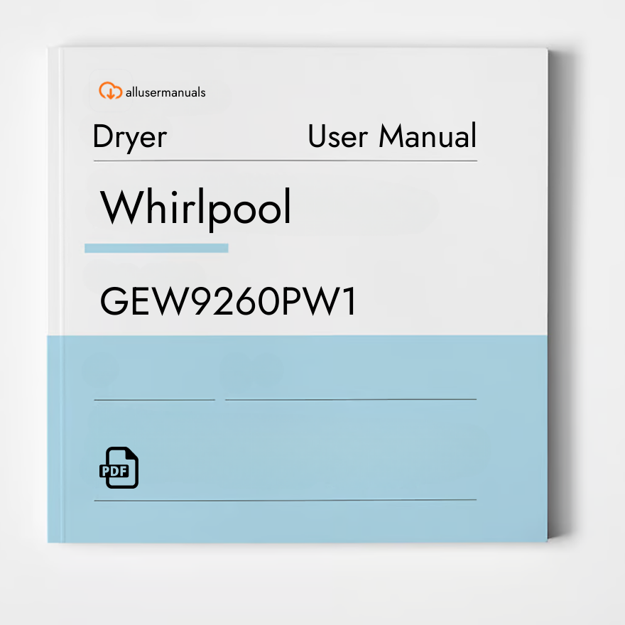 Whirlpool Dryer GEW9260PW1 Manual