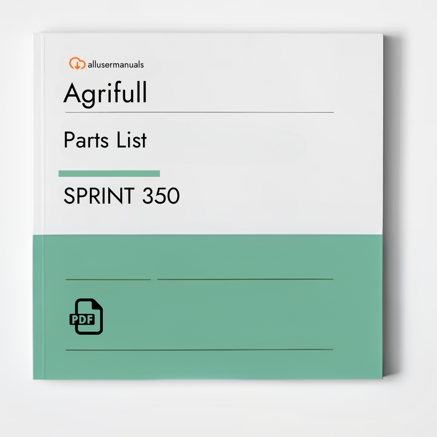 Agrifull Tractors SPRINT 350 Manual