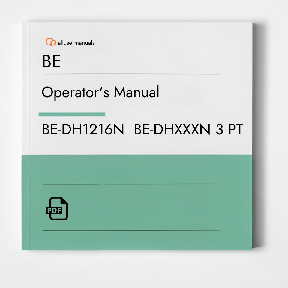 BE Disc Harrows BE-DHXXXN 3 PT Manual