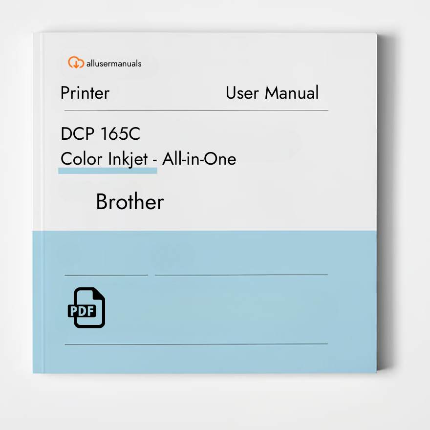 Brother Printer DCP 165C - Color Inkjet - All-In-One Manual