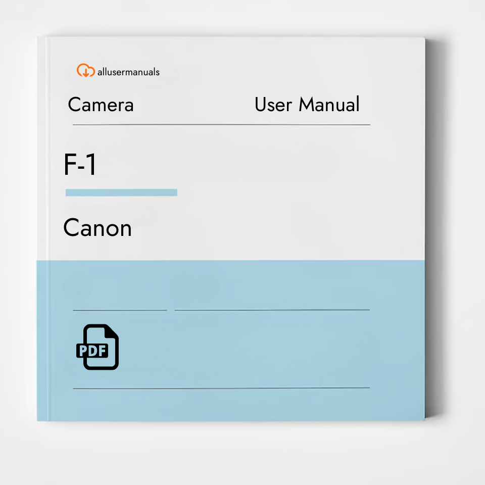 Canon Camera F-1 Manual