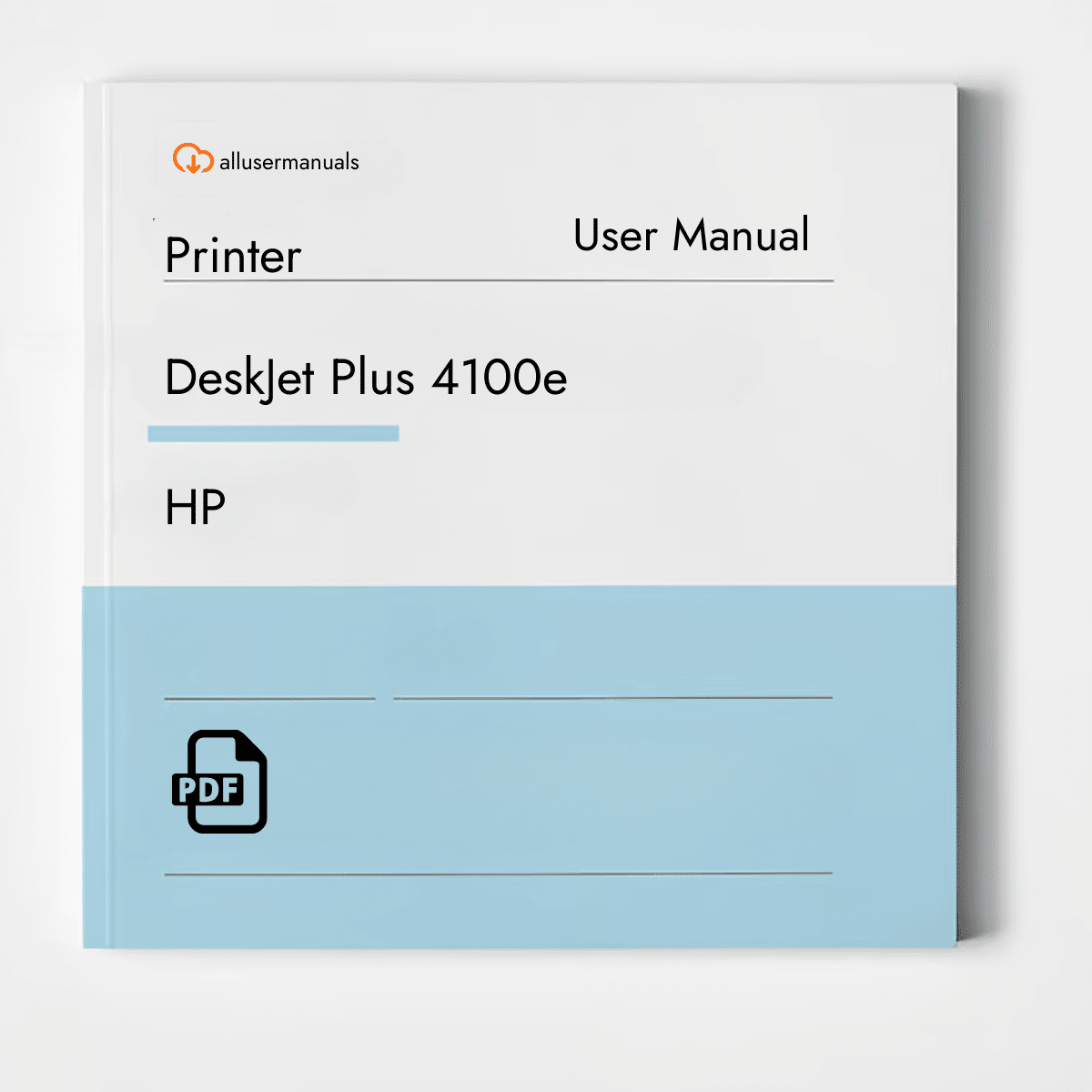 HP Printer DeskJet Plus 4100e Manual