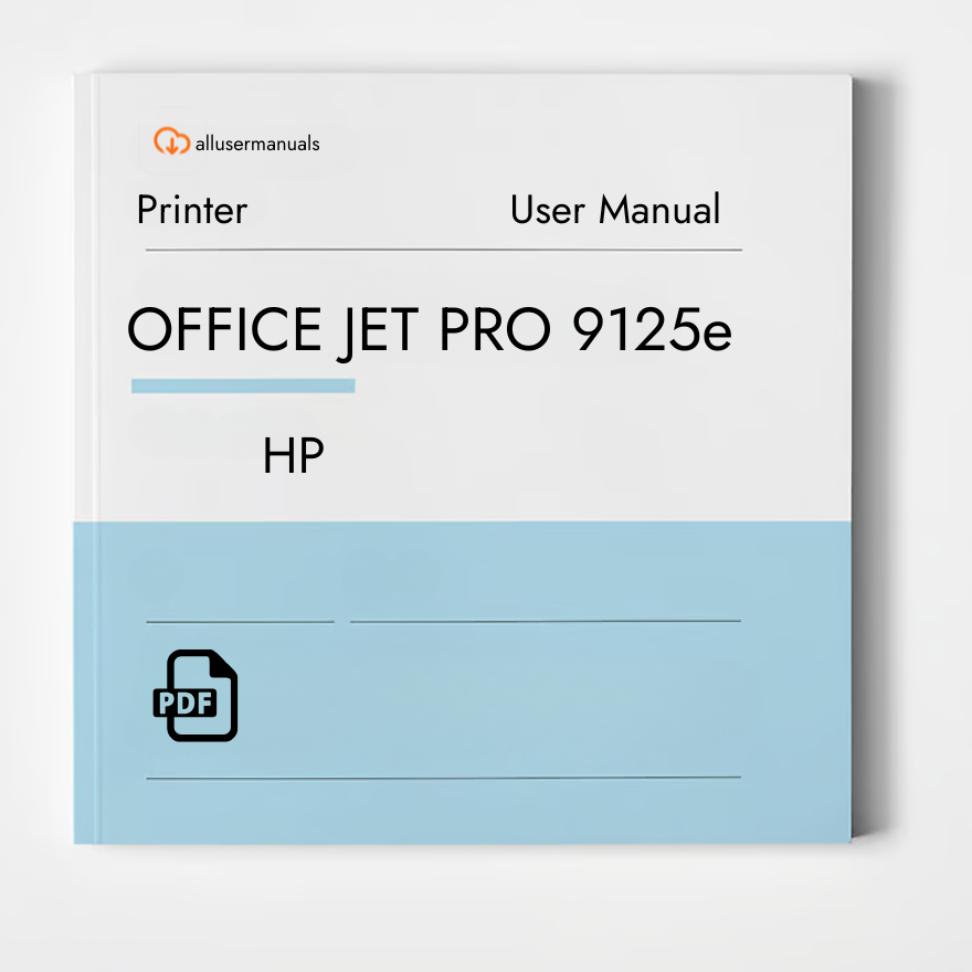 HP Printer OFFICE JET PRO 9125e Manual
