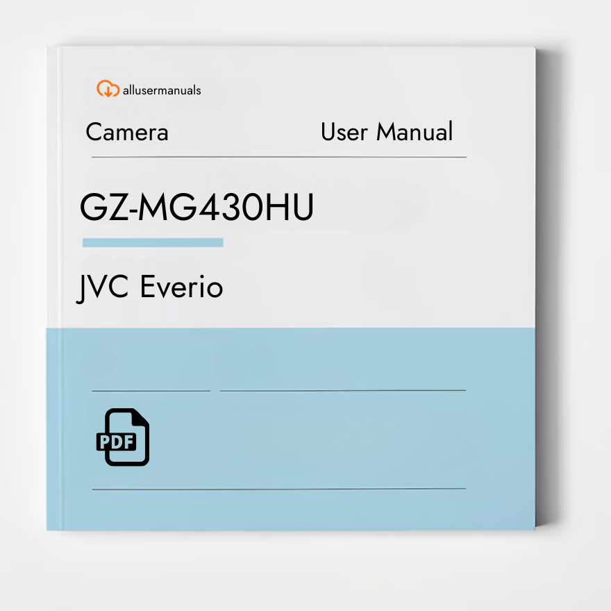 JVC Camera GZ-MG430HU Manual