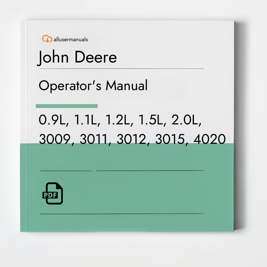 John Deere Engines 0.9L Manual