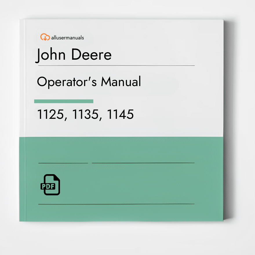 John Deere Attachments 1145 Manual