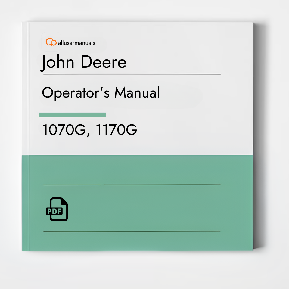 John Deere Harvesters 1170G Manual