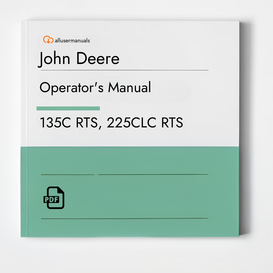 John Deere Excavators 135C RTS Manual
