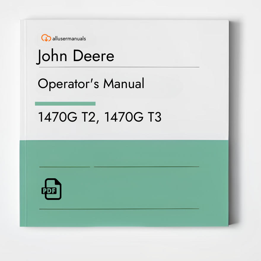 John Deere Harvesters 1470G T3 Manual