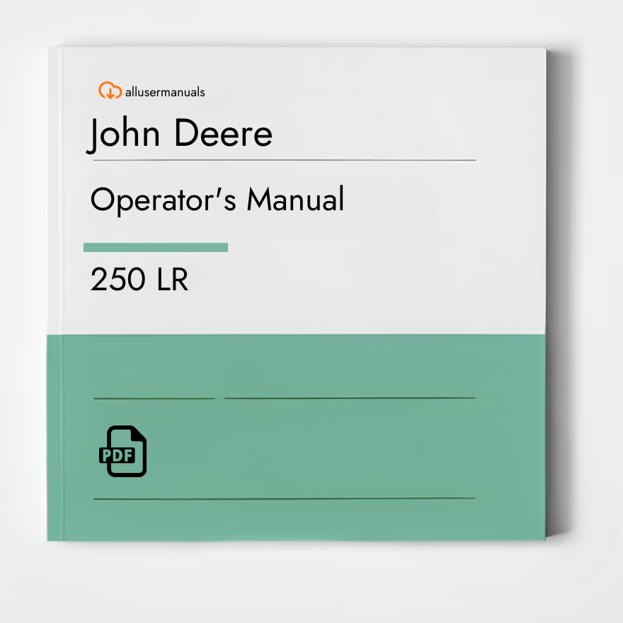 John Deere Attachments 250 LR Manual