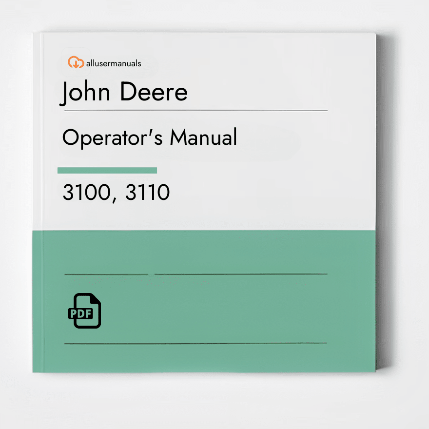 John Deere Attachments 3100 Manual