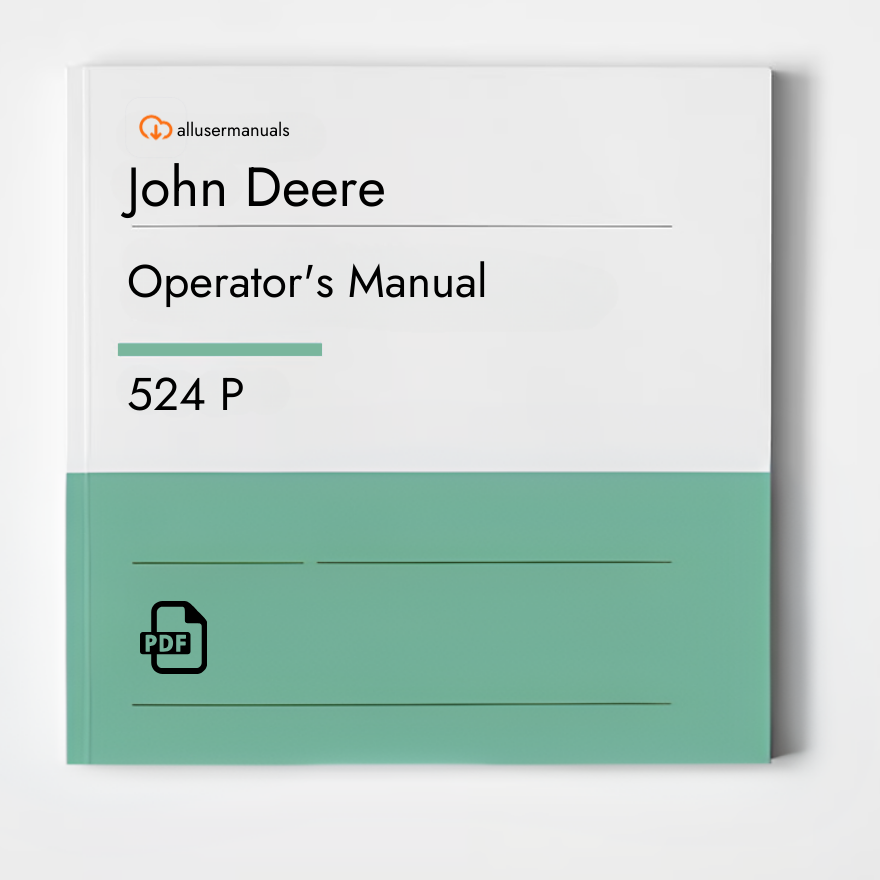 John Deere Loaders 524 P Manual