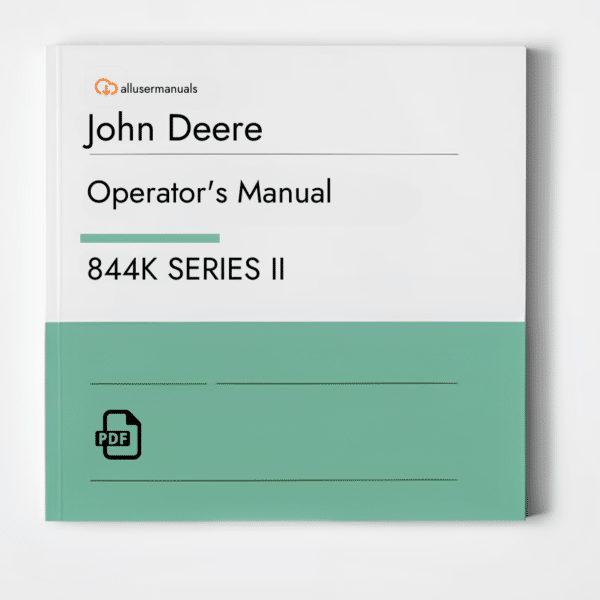 John Deere Loaders 844K SERIES II Manual Download