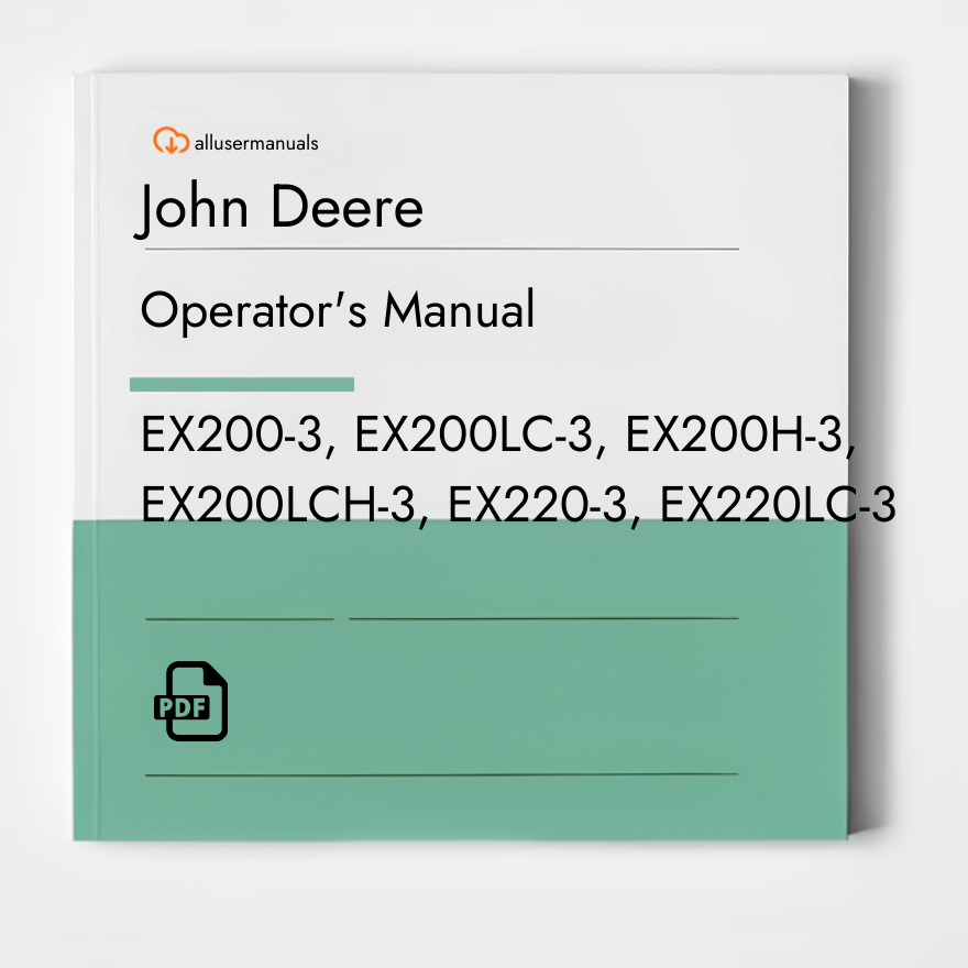 John Deere Excavators EX200H-3 Manual