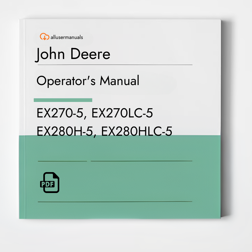 John Deere Excavators EX280H-5 Manual