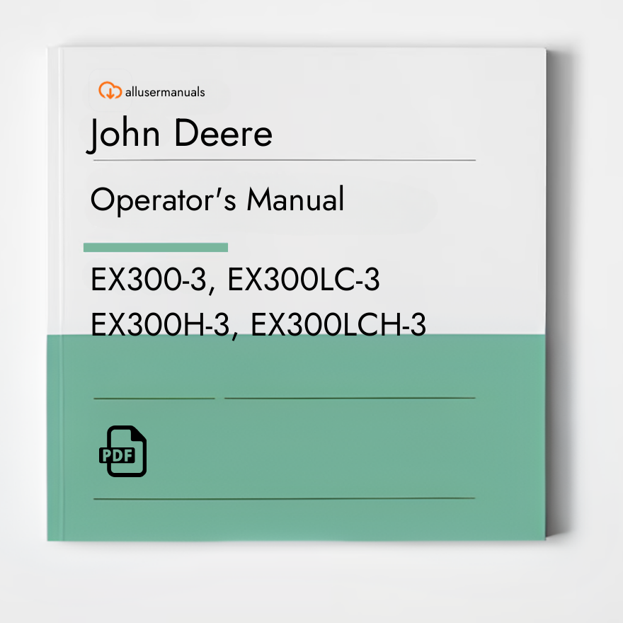 John Deere Excavators EX300-3 Manual