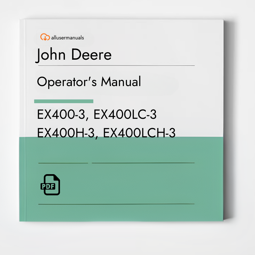 John Deere Excavators EX400LC-3 Manual