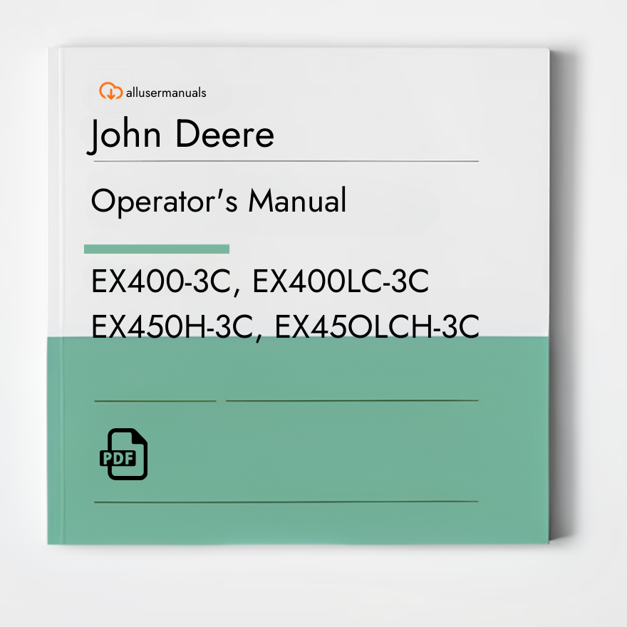 John Deere Excavators EX400LC-3C Manual