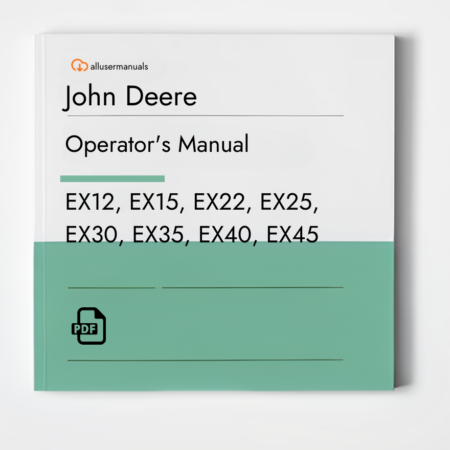 John Deere Excavators EX45 Manual