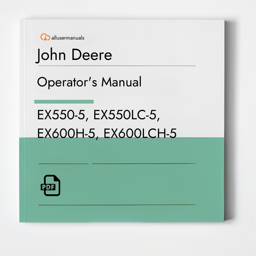John Deere Excavators EX600LCH-5 Manual