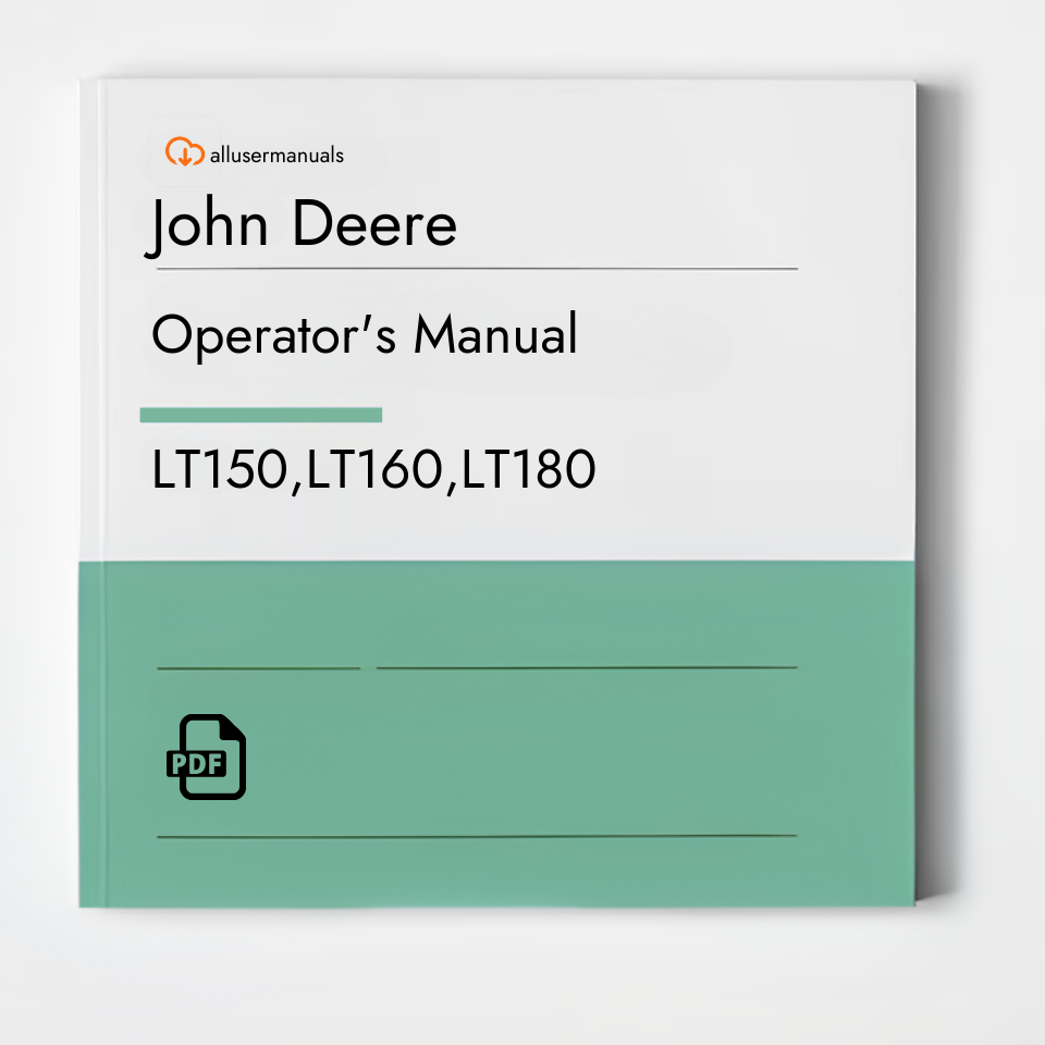John Deere Tractors LT160 Manual