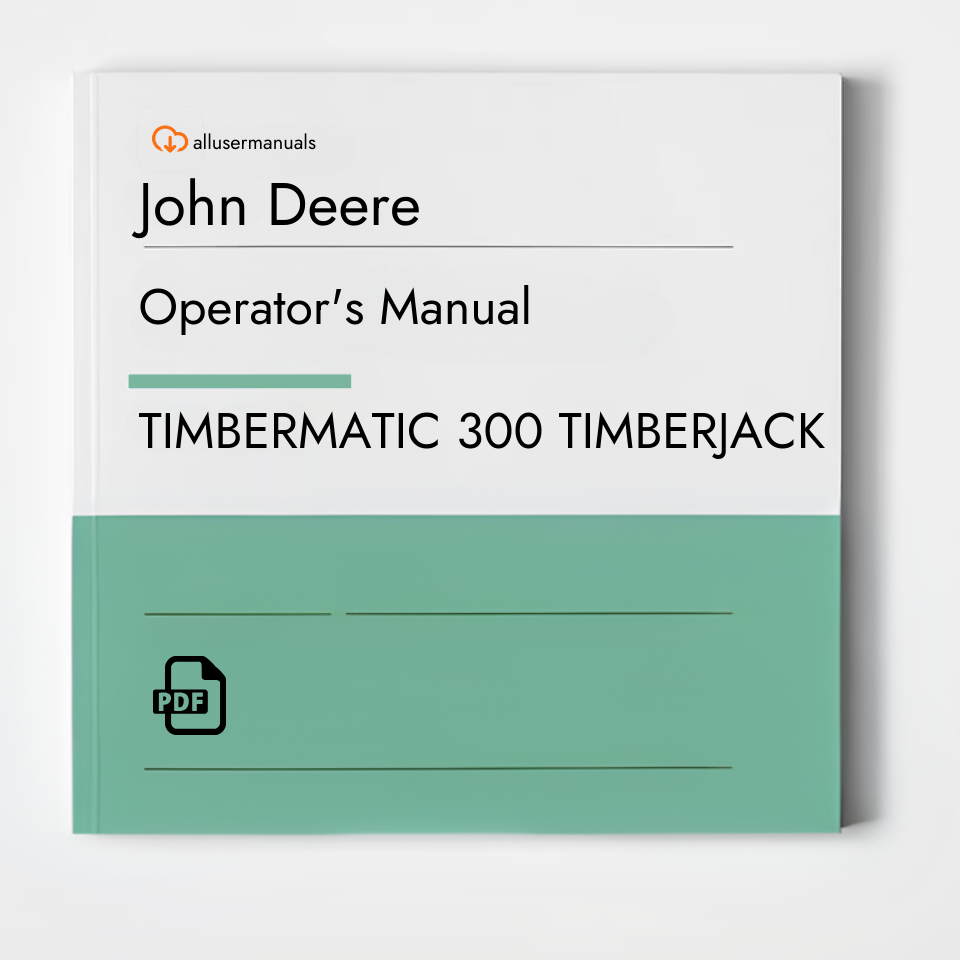 John Deere Measuring And Control Systems TIMBERMATIC 300 TIMBERJACK ...
