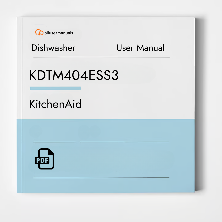KitchenAid Dishwasher KDTM404ESS3 Manual